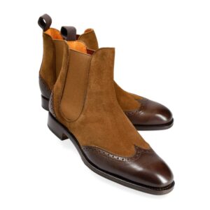 Женские челси из коричневой кожи Rusticalf